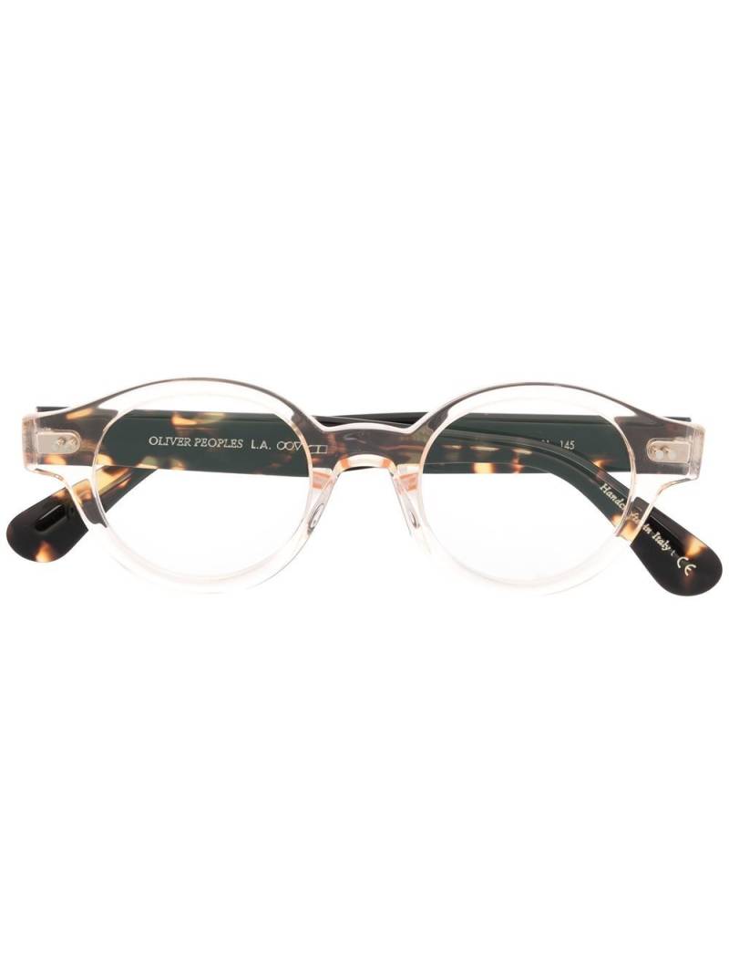 Oliver Peoples round-frame design glasses - Neutrals von Oliver Peoples