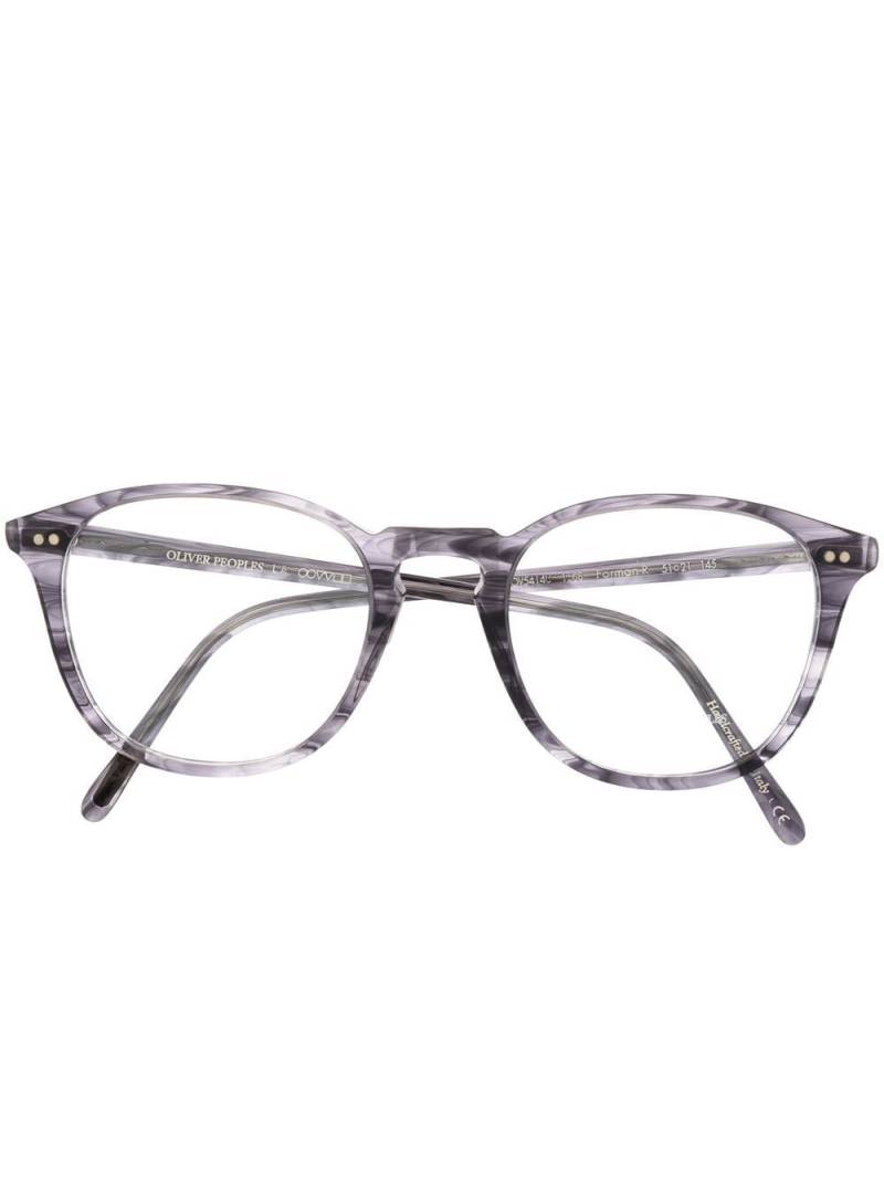 Oliver Peoples round-frame glasses - Grey von Oliver Peoples