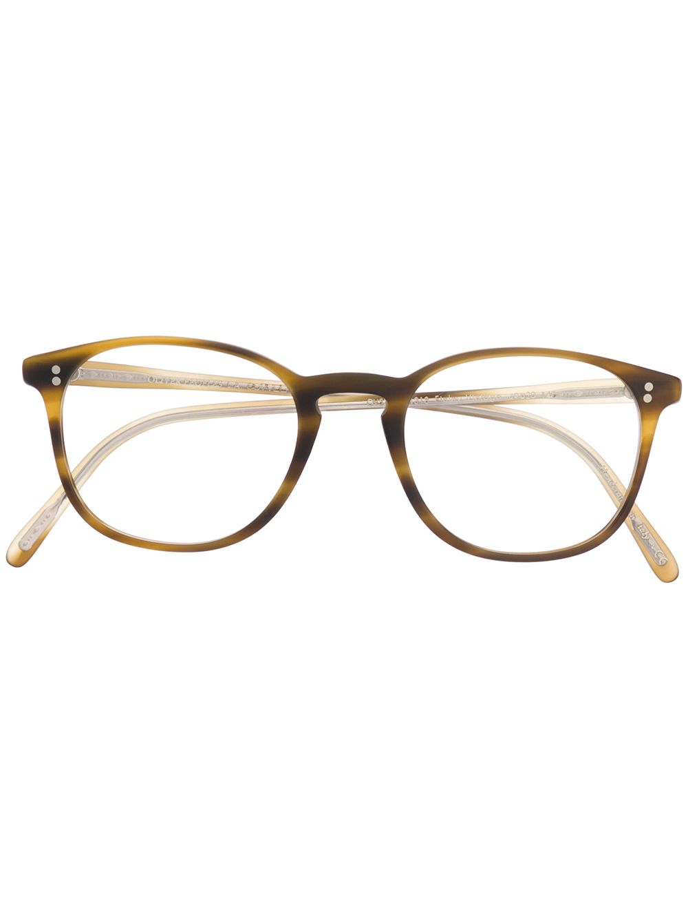 Oliver Peoples round frame optical glasses - Brown von Oliver Peoples