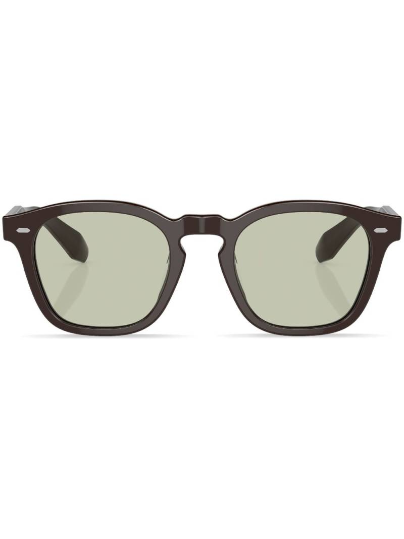 Oliver Peoples round-frame tinted-lenses sunglasses - Brown von Oliver Peoples