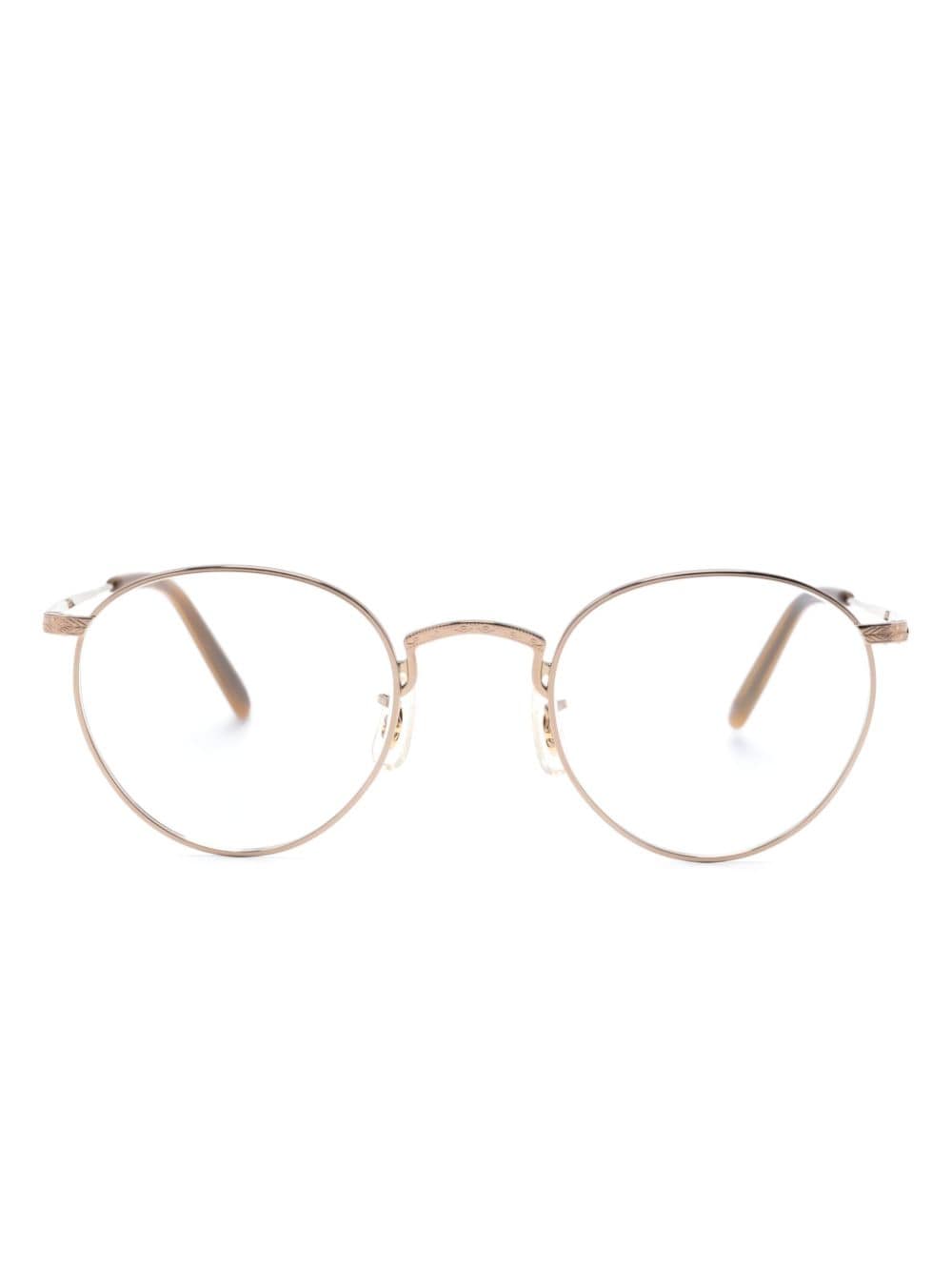 Oliver Peoples round-frame titanium glasses - Gold von Oliver Peoples