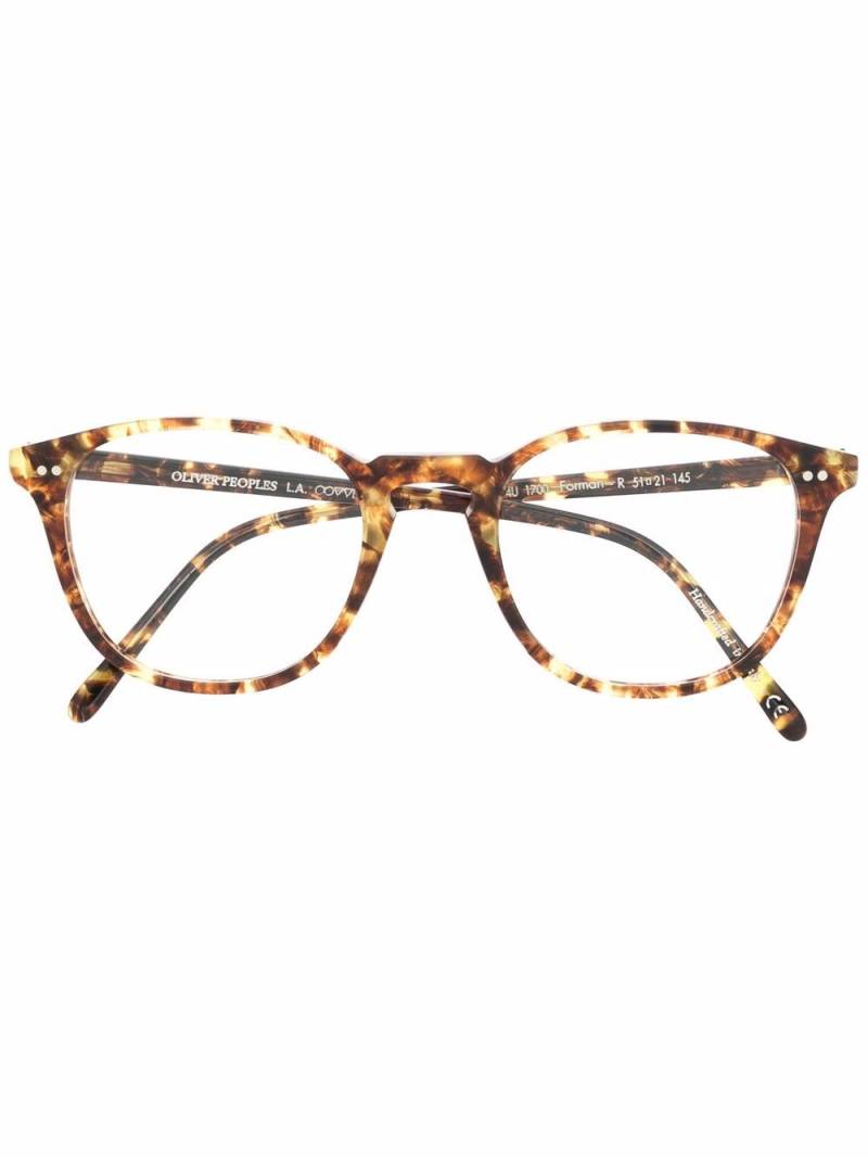 Oliver Peoples tortoiseshell-effect round-frame glasses - Brown von Oliver Peoples