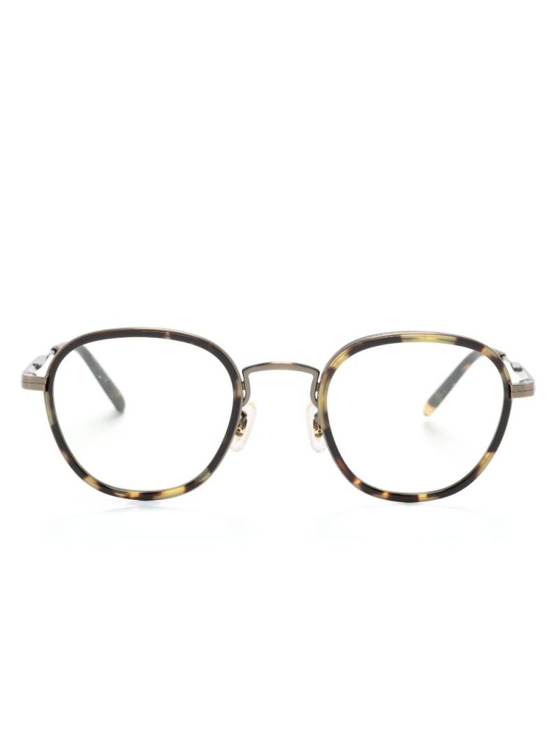 Oliver Peoples tortoiseshell-effect round-frame glasses - Gold von Oliver Peoples