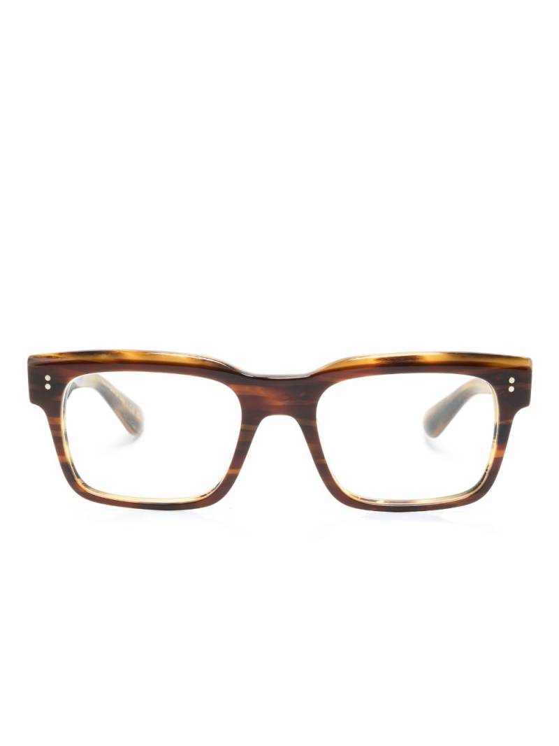 Oliver Peoples tortoiseshell-effect square-frame glasses - Brown von Oliver Peoples