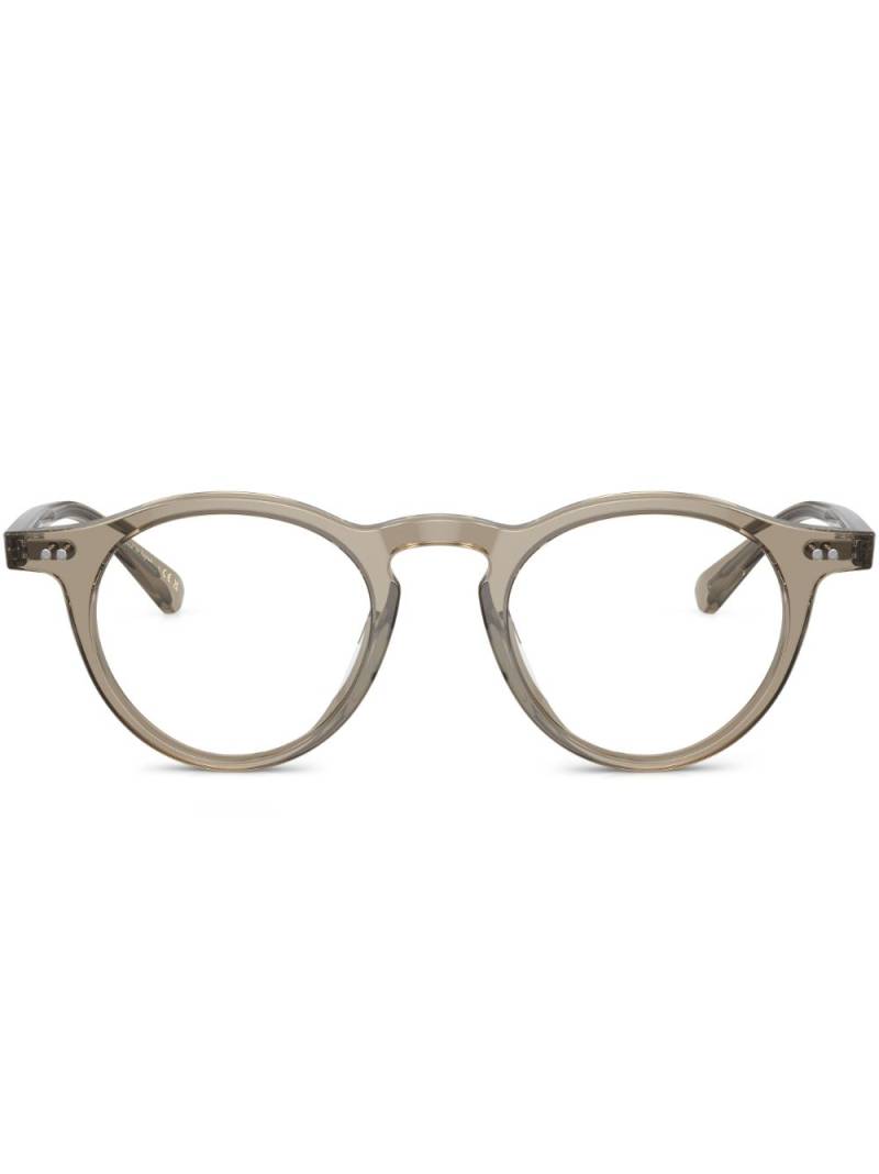 Oliver Peoples transparent club round-frame glasses - Green von Oliver Peoples