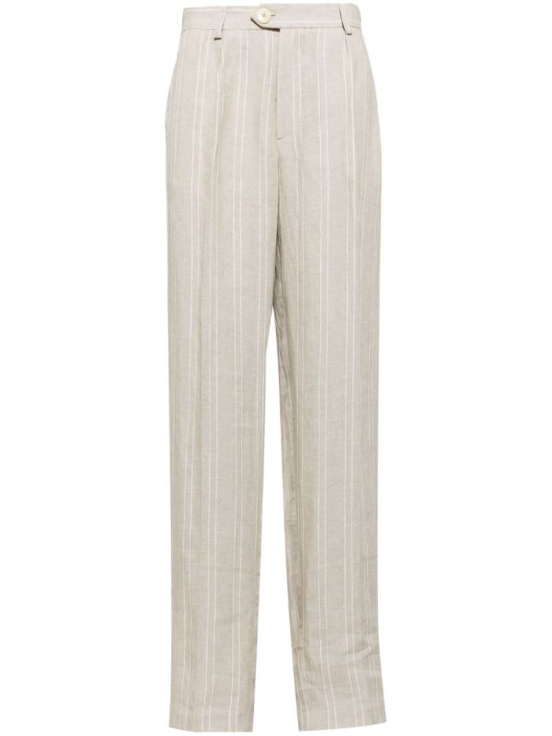 Oliver Spencer straight-leg linen trousers - Neutrals von Oliver Spencer