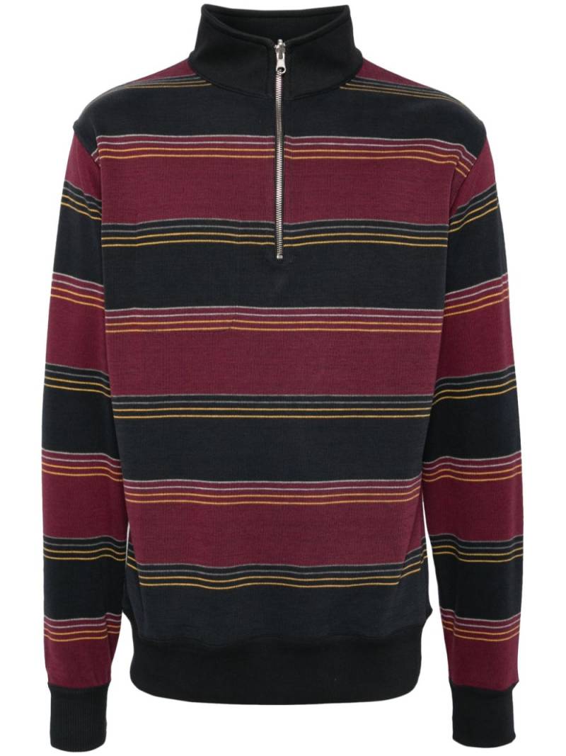 Oliver Spencer striped half-zip jumper - Blue von Oliver Spencer