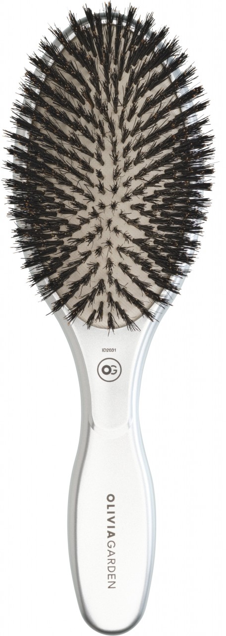 Olivia Garden - Expert Care Oval Boar Bristles Silver von Olivia Garden