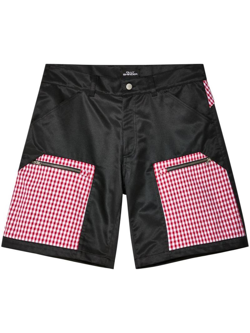 Olly Shinder gingham-print shorts - Black von Olly Shinder