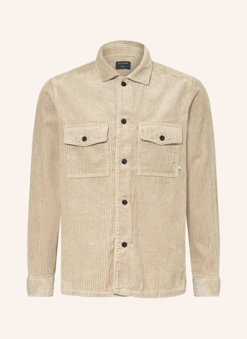 Olymp Cord-Overshirt Casual beige von Olymp