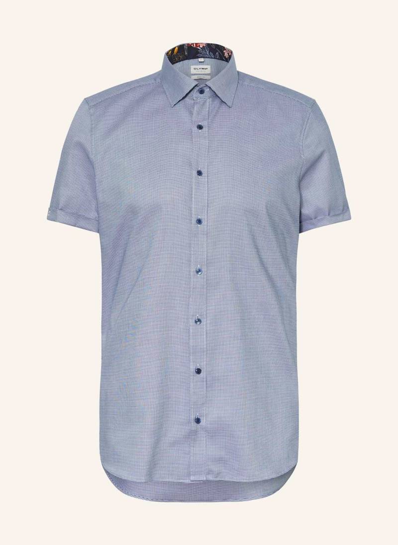 Olymp Halbarm-Hemd Level Five Body Fit blau von Olymp