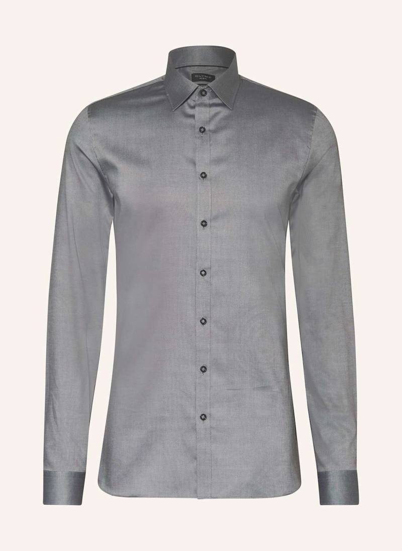 Olymp Hemd No. Six Super Slim Fit silber von Olymp