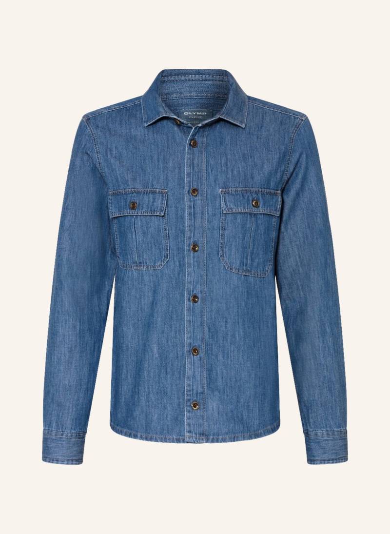 Olymp Jeanshemd Casual Modern Fit blau von Olymp