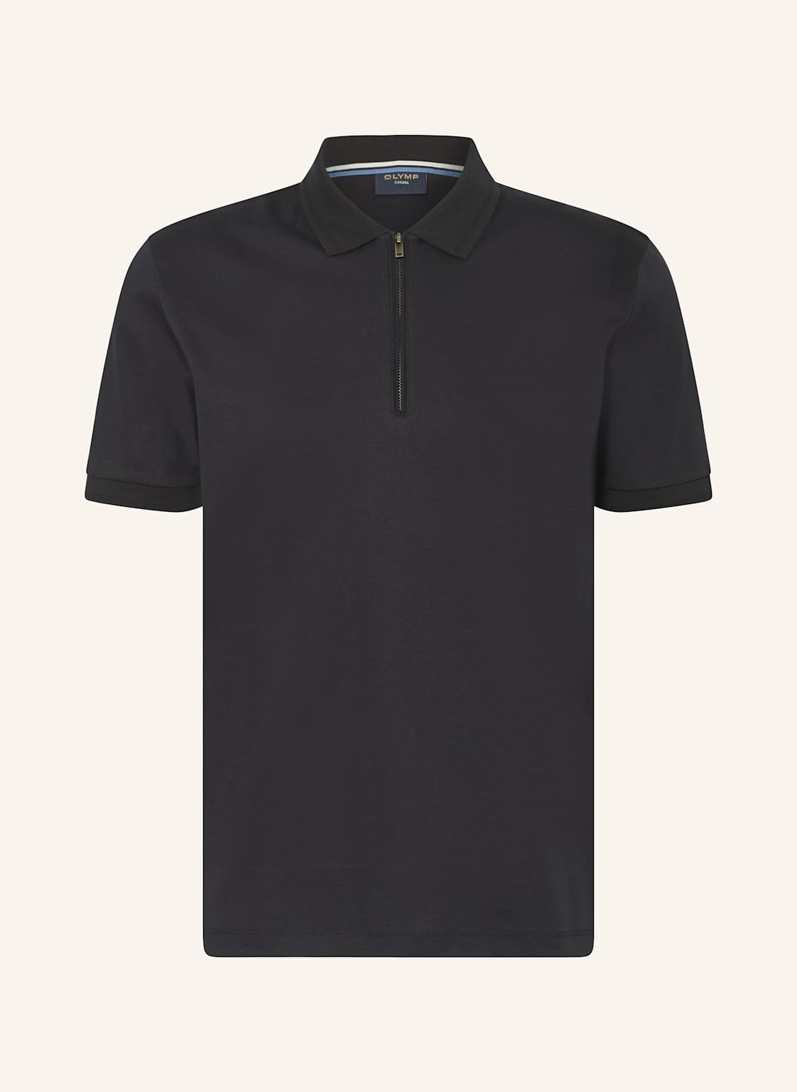 Olymp Jersey-Poloshirt Casual Comfort Fit schwarz von Olymp