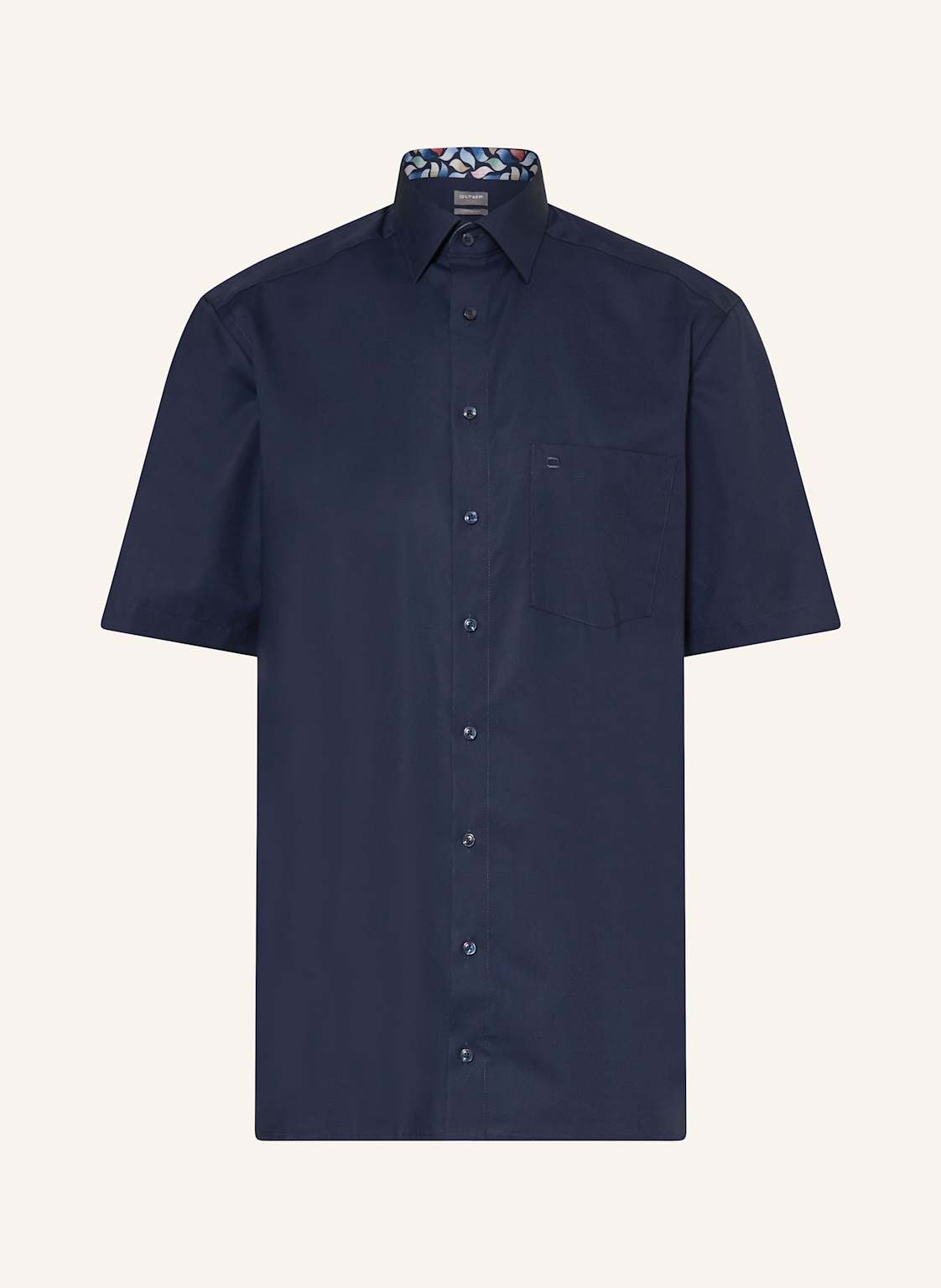 Olymp Kurzarm-Hemd Luxor Comfort Fit blau von Olymp