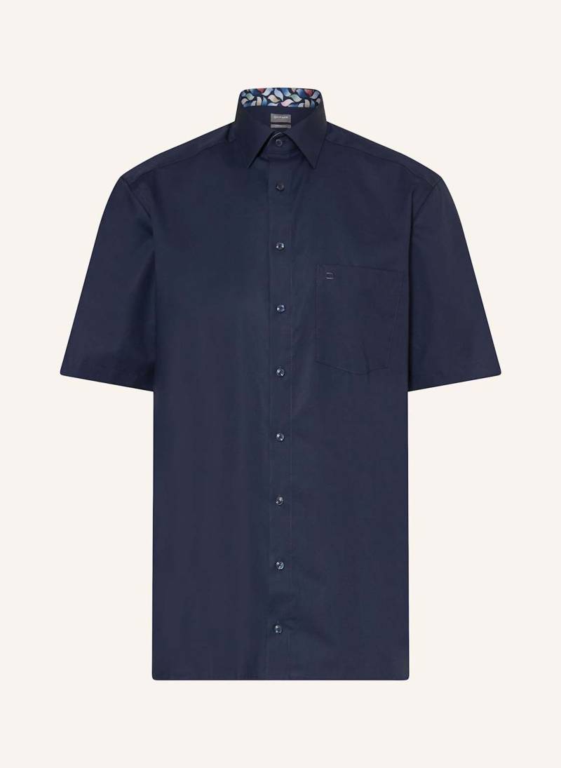 Olymp Kurzarm-Hemd Luxor Comfort Fit blau von Olymp