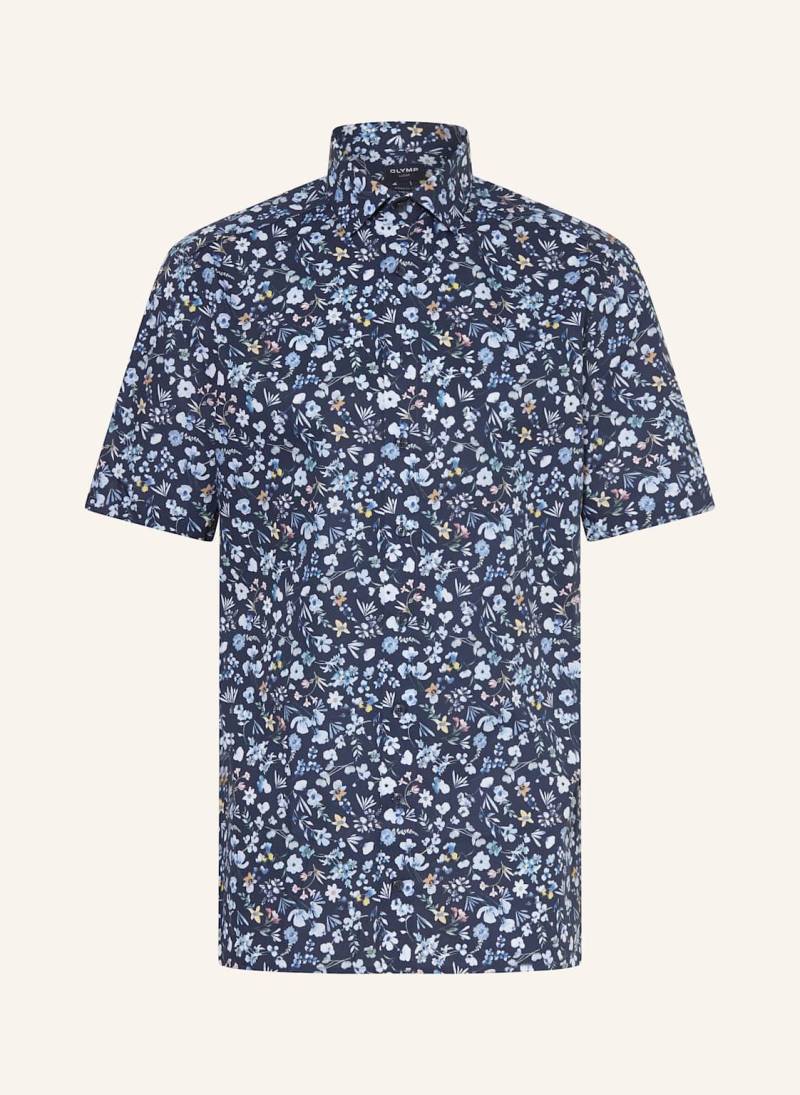 Olymp Kurzarm-Hemd Luxor Modern Fit blau von Olymp