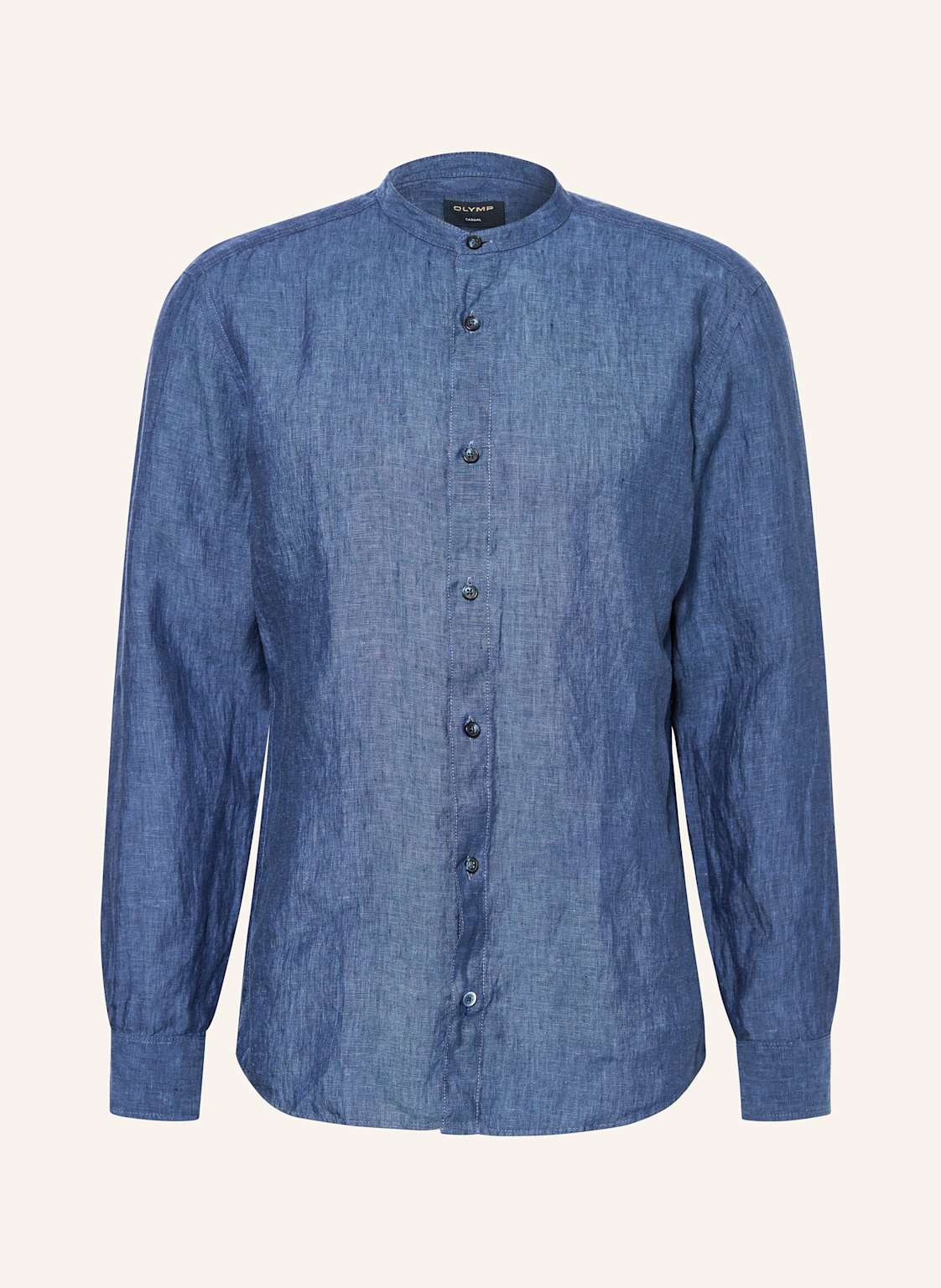 Olymp Leinenhemd Casual Regular Fit Mit Stehkragen blau Olymp Leinenhemd Casual Regular Fit Mit Stehkragen blau von Olymp