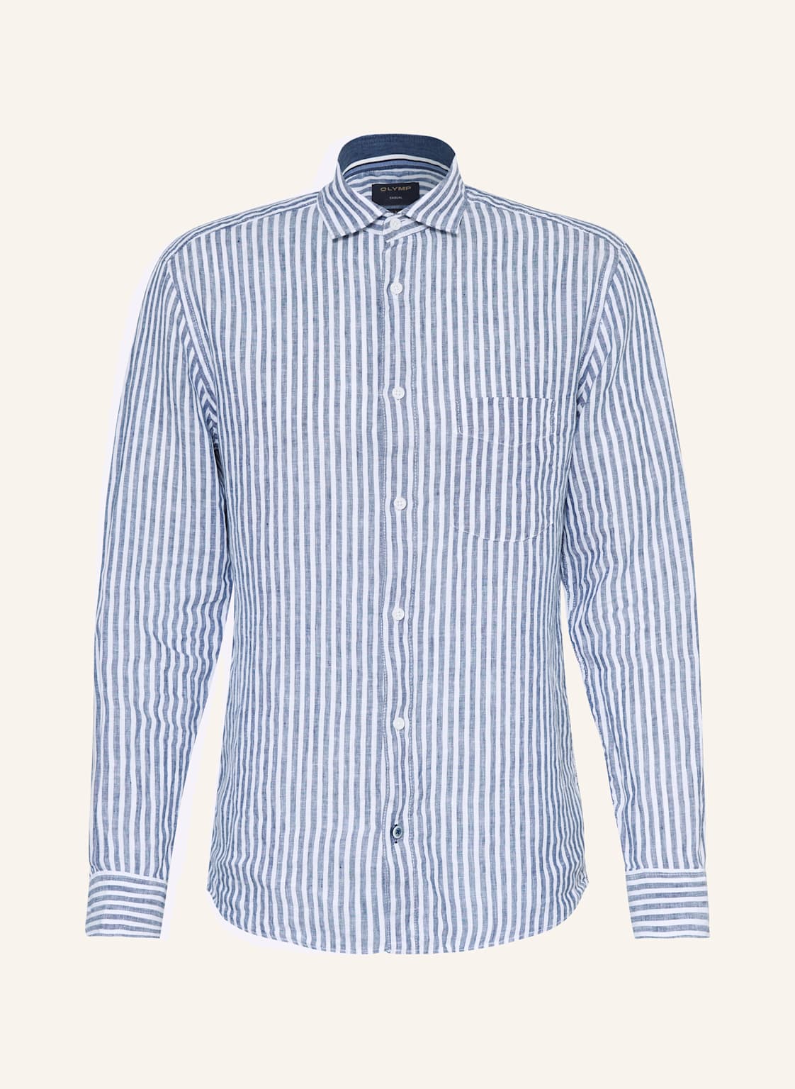 Olymp Leinenhemd Casual Regular Fit blau Olymp Leinenhemd Casual Regular Fit blau von Olymp