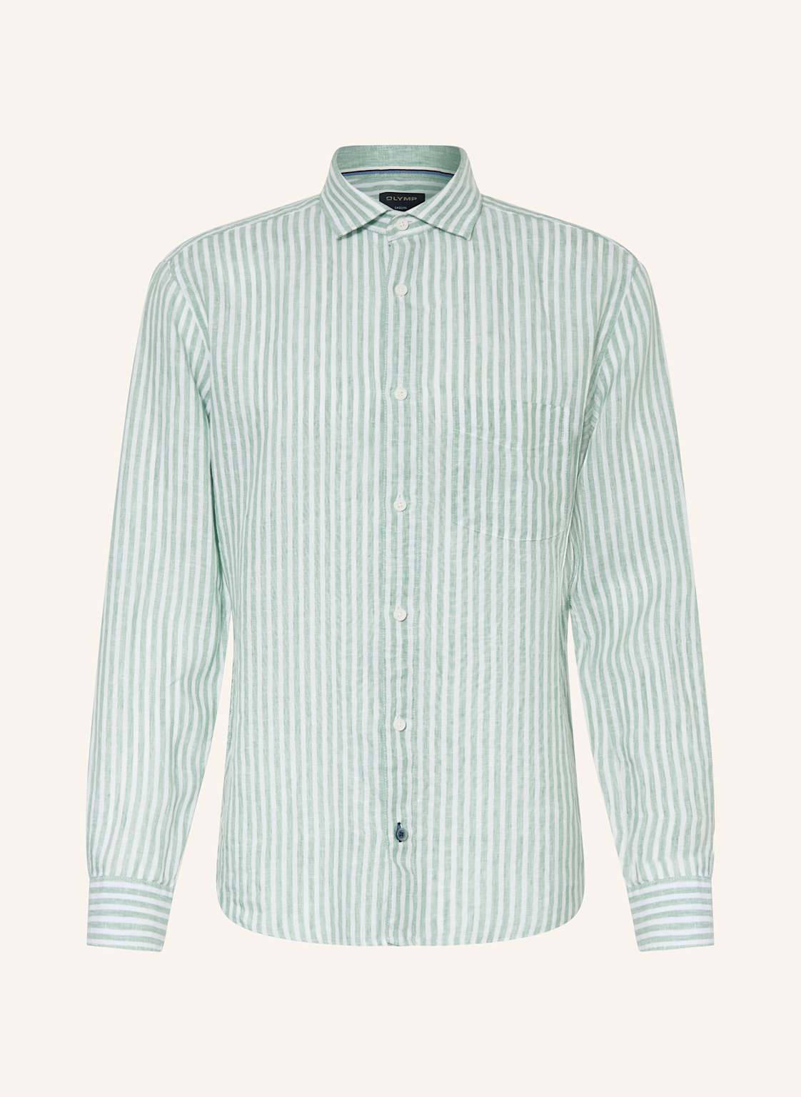 Olymp Leinenhemd Casual Regular Fit gruen Olymp Leinenhemd Casual Regular Fit gruen von Olymp