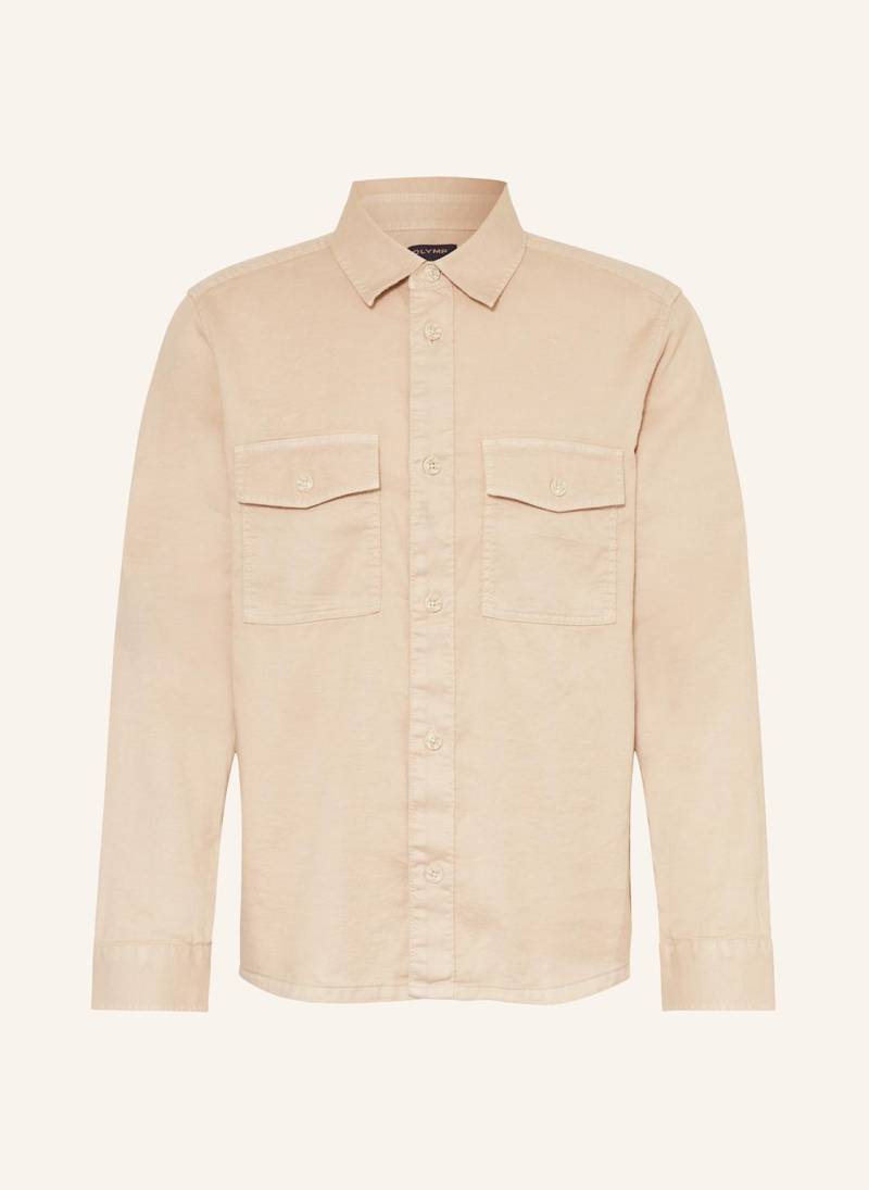 Olymp Overshirt Casual Regular Fit Mit Leinen beige von Olymp