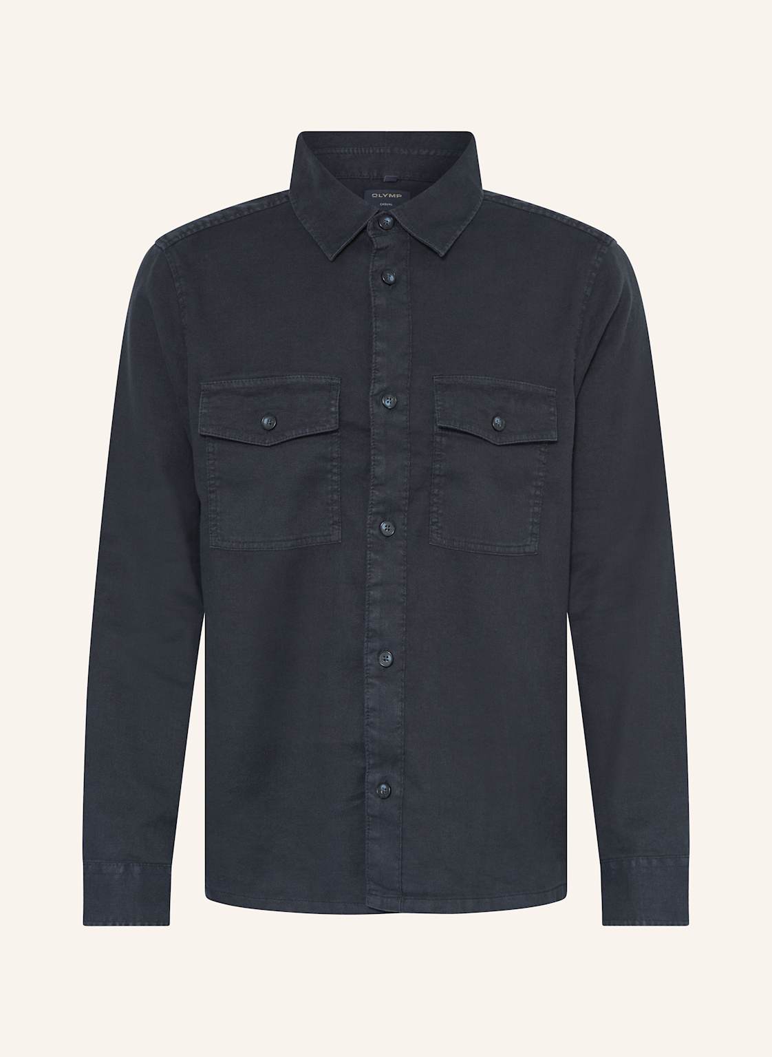 Olymp Overshirt Casual Regular Fit Mit Leinen blau Olymp Overshirt Casual Regular Fit Mit Leinen blau von Olymp