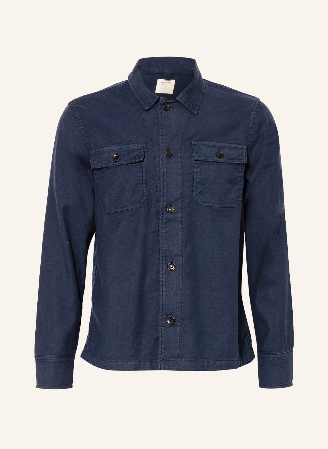 Olymp Overshirt Mit Leinen blau von Olymp