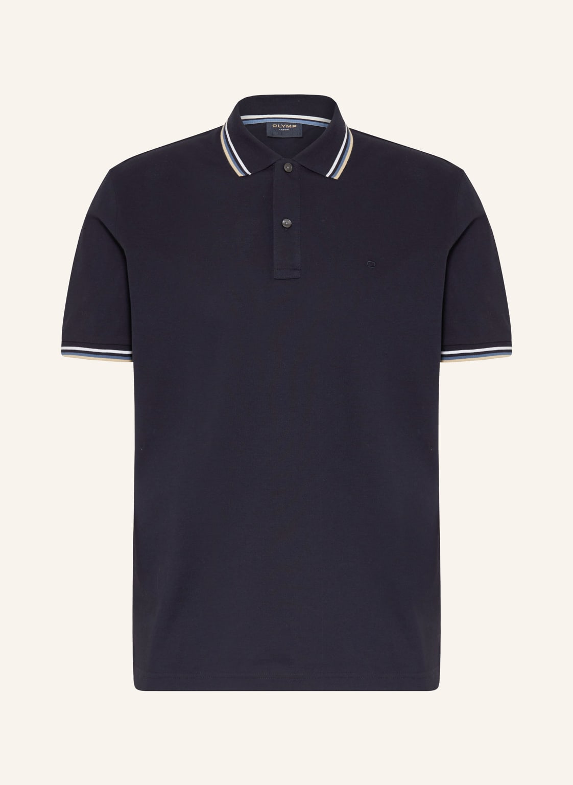 Olymp Piqué-Poloshirt Casual Fit blau von Olymp