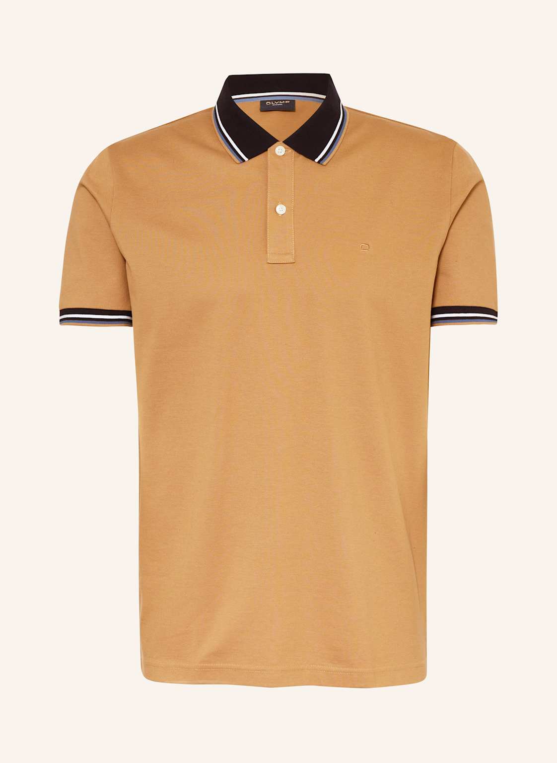 Olymp Piqué-Poloshirt Casual Fit braun von Olymp