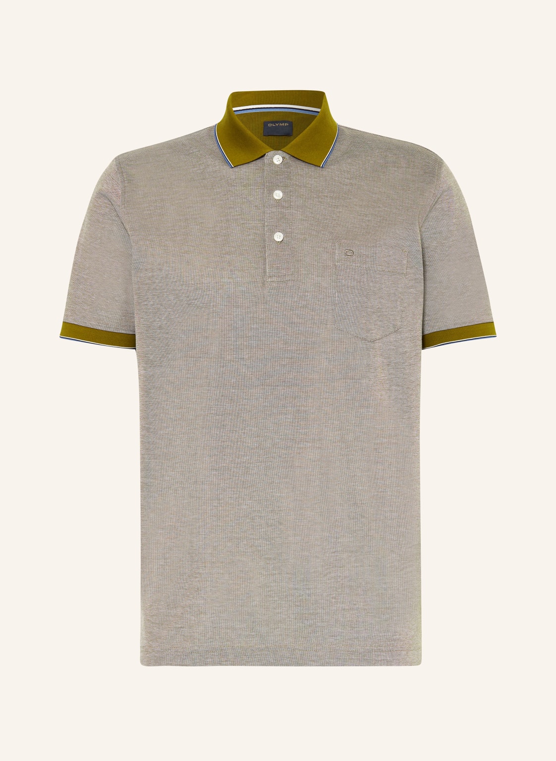 Olymp Piqué-Poloshirt Casual Fit gruen von Olymp