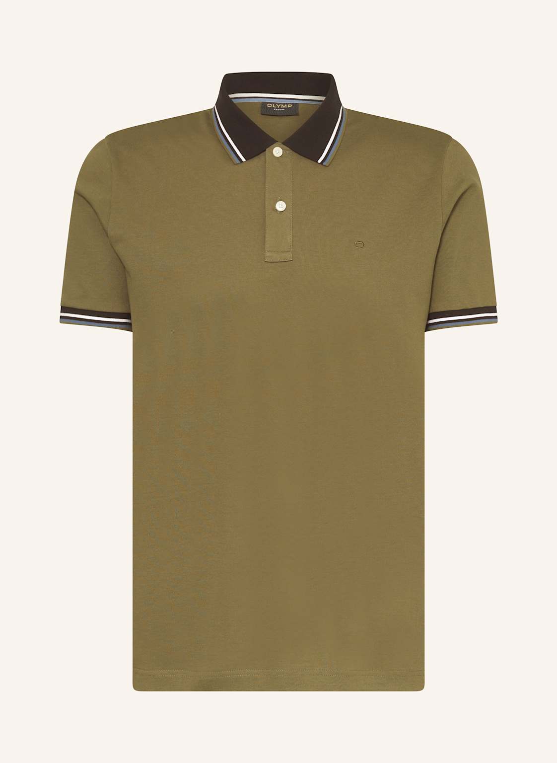 Olymp Piqué-Poloshirt Casual Fit gruen von Olymp