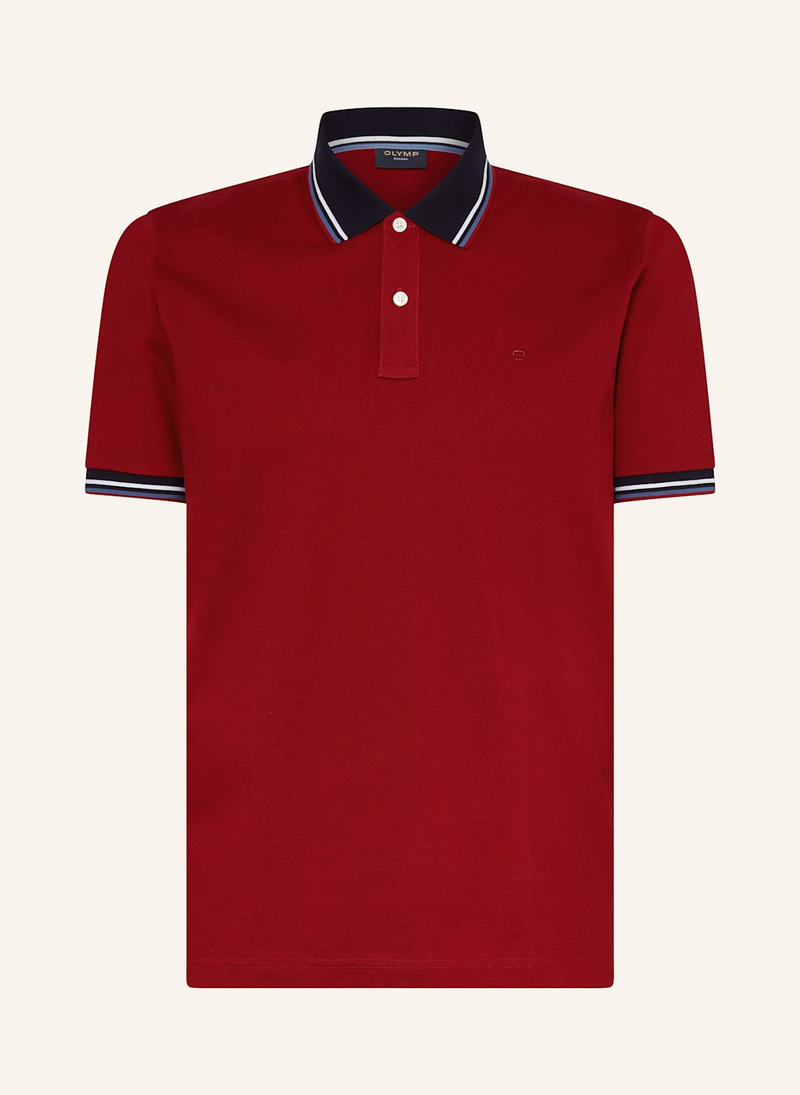 Olymp Piqué-Poloshirt Casual Fit rot von Olymp