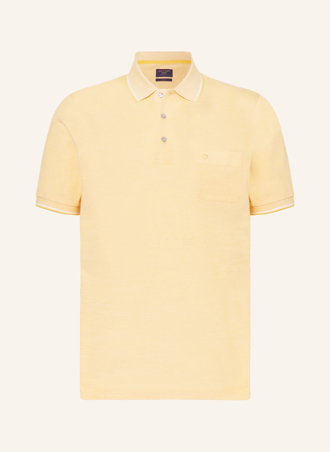 Olymp Piqué-Poloshirt Modern Fit gelb von Olymp