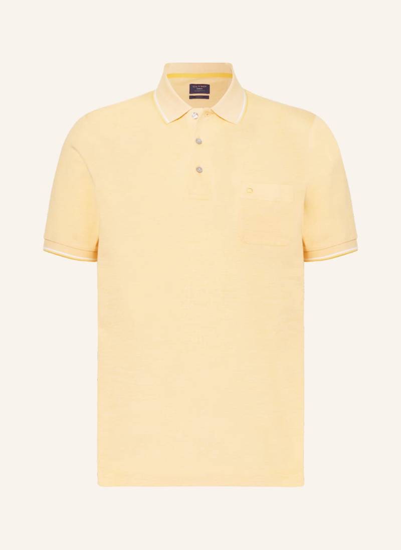 Olymp Piqué-Poloshirt Modern Fit gelb von Olymp