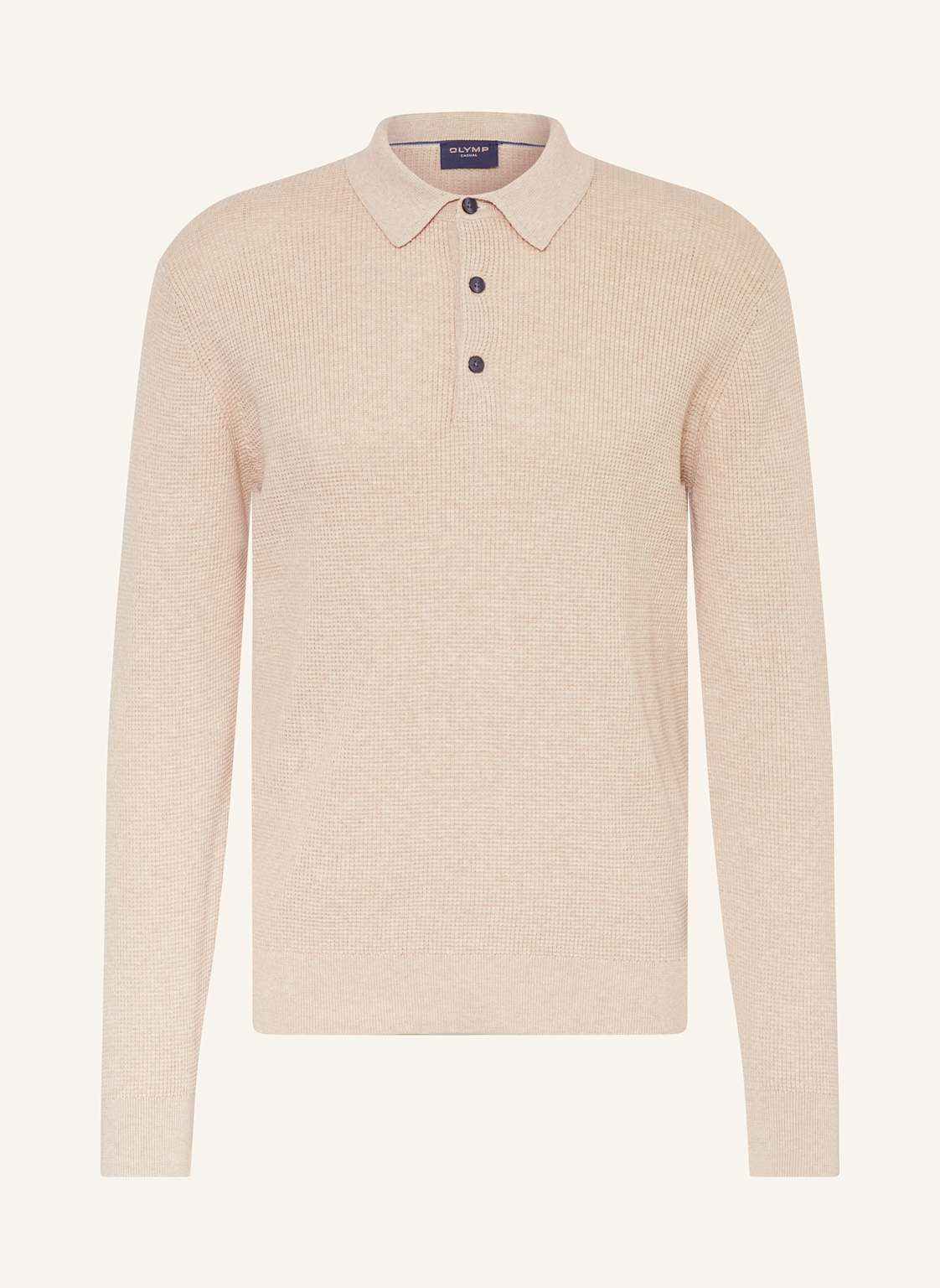 Olymp Strick-Poloshirt beige von Olymp