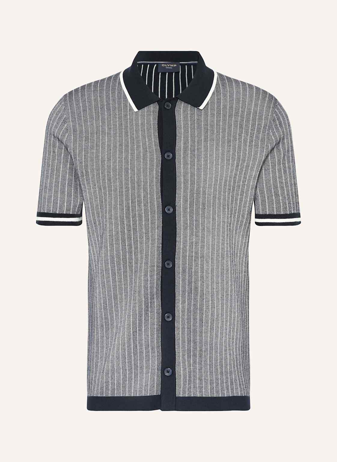 Olymp Strickhemd Casual Comfort Fit blau Olymp Strickhemd Casual Comfort Fit blau von Olymp