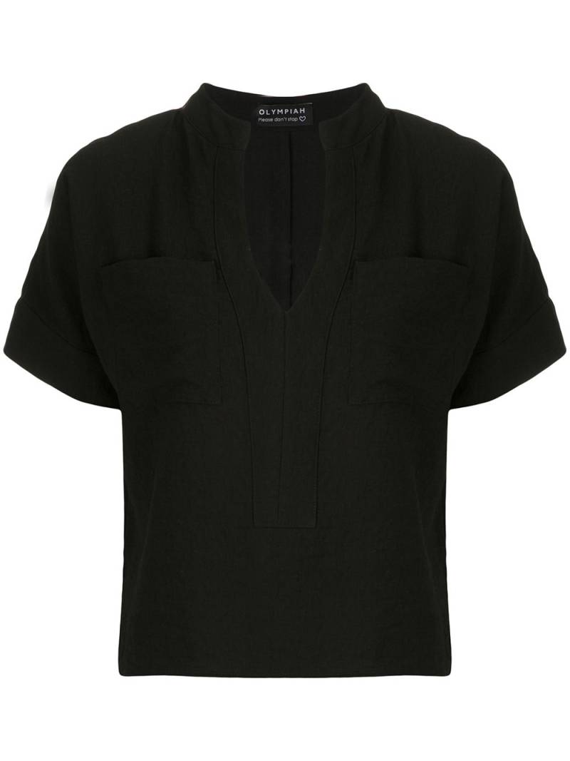 Olympiah Maggiolina pockets blouse - Black von Olympiah