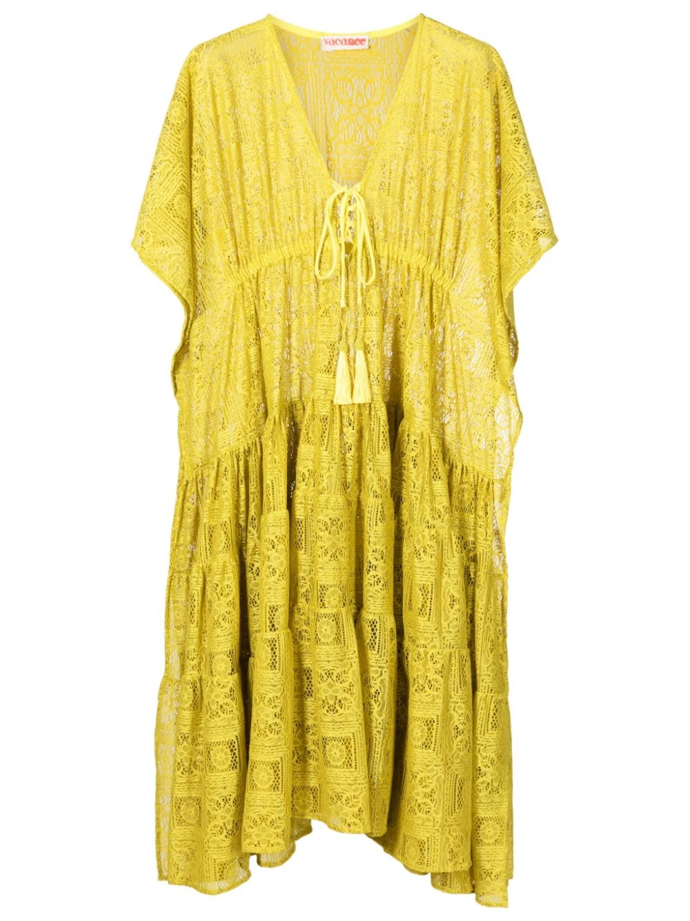 Olympiah Santorini lace-embroidered midi dress - Yellow von Olympiah