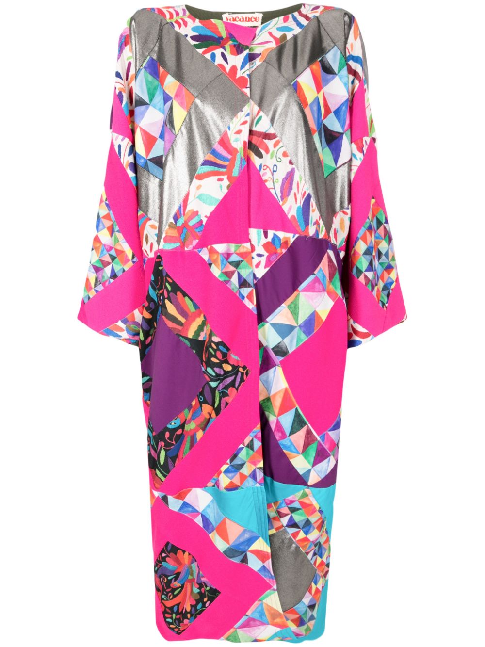 Olympiah colour-block patchwork cotton-blend kimono - Multicolour von Olympiah