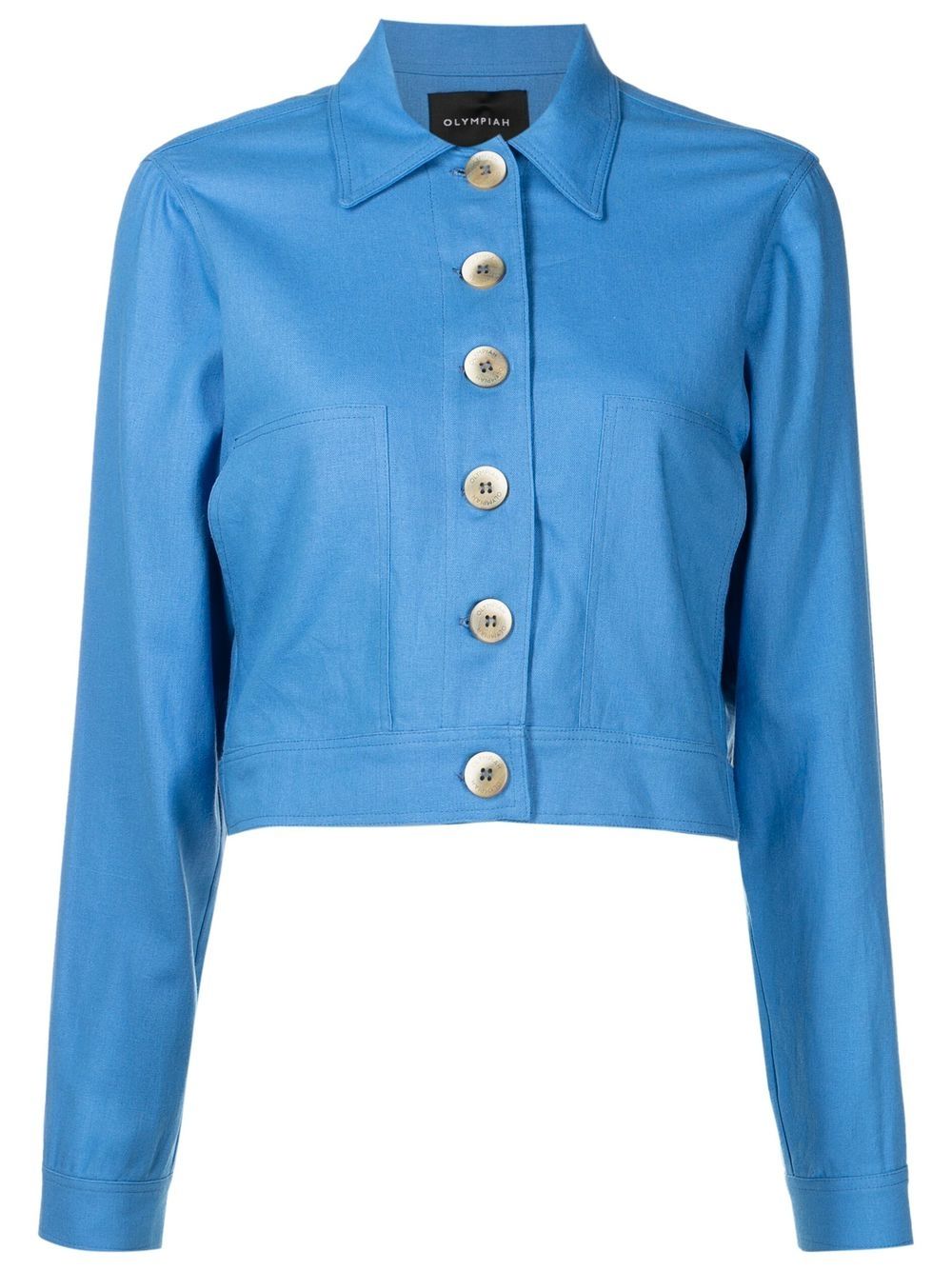 Olympiah cropped button-front jacket - Blue von Olympiah