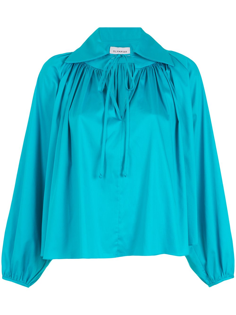 Olympiah gathered-detail long-sleeved blouse - Blue von Olympiah