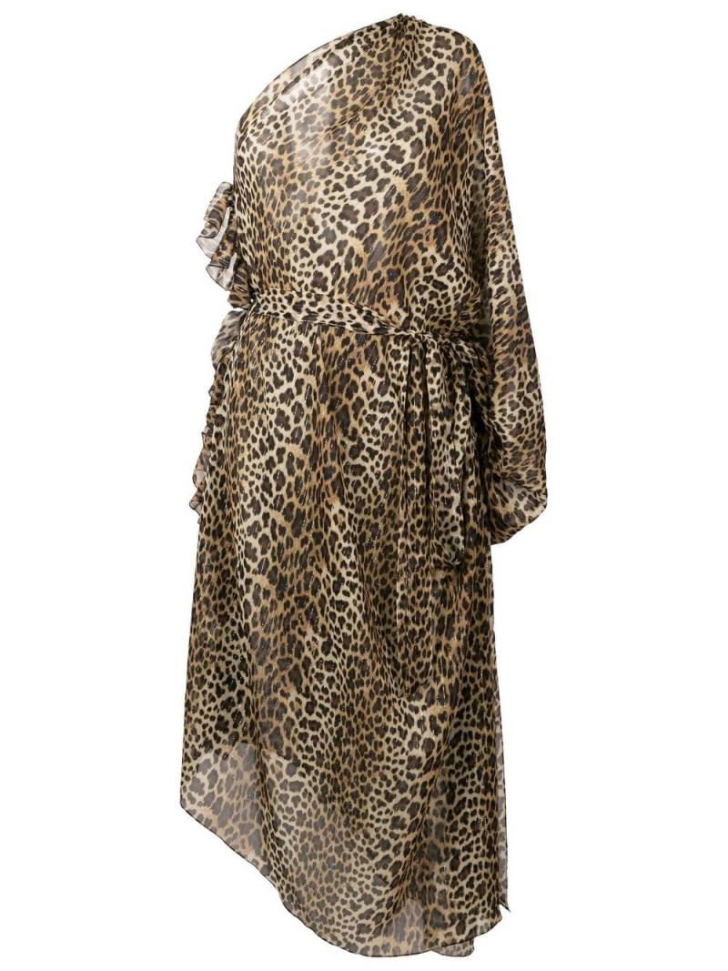 Olympiah leopard print silk beach dress - Brown von Olympiah