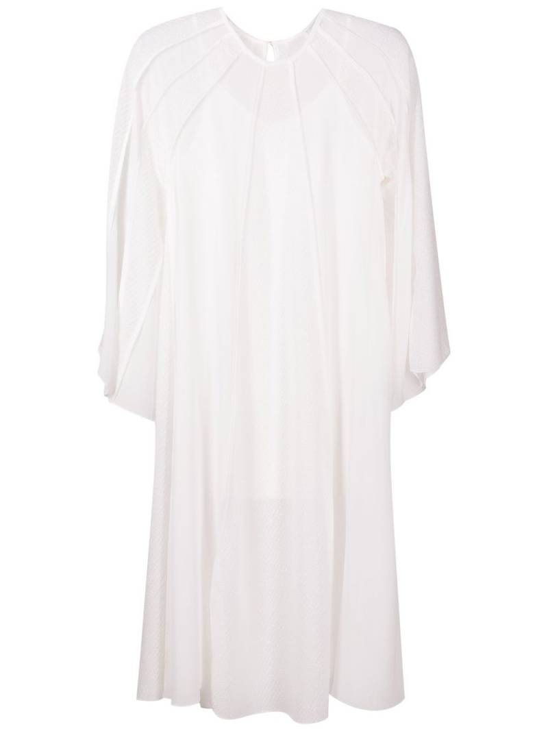 Olympiah wide-sleeved fringe-detail dress - White von Olympiah