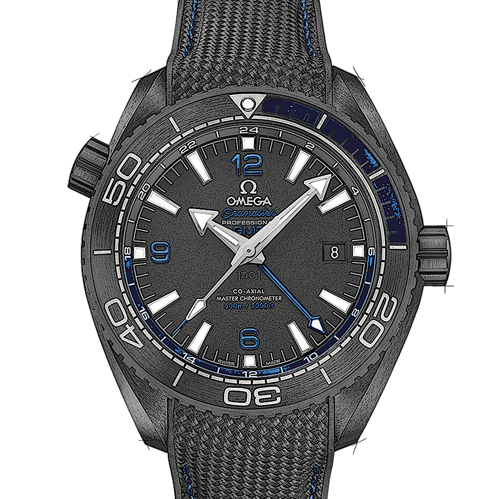 Omega Seamaster Planet Ocean 600M Co-Axial Master Chronometer GMT von Omega