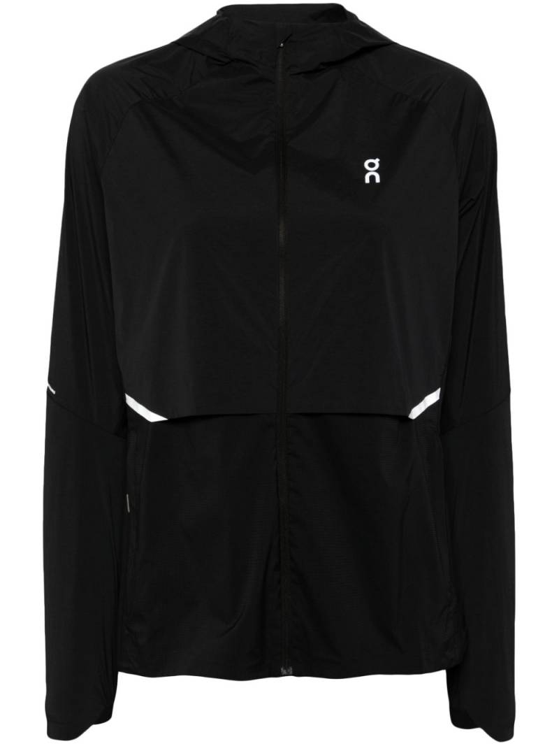 On Running J Core logo-print hooded jacket - Black von On Running