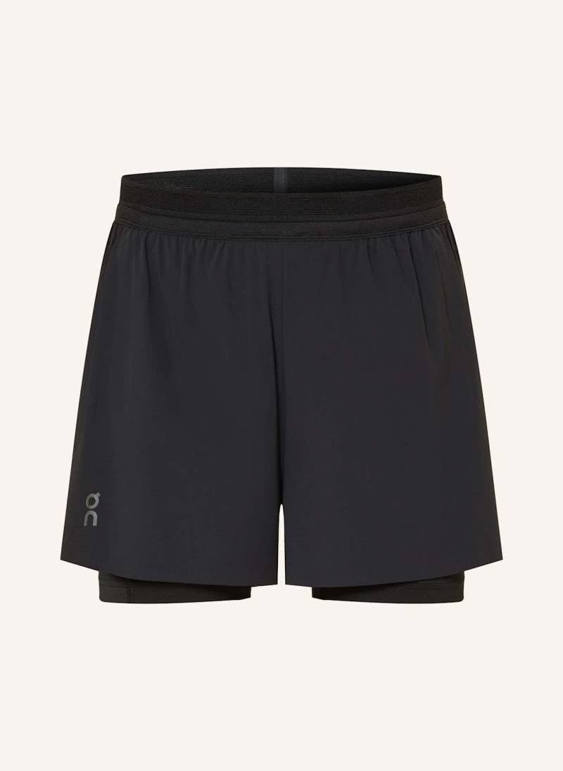 On 2-In-1-Laufshorts 3" Performance schwarz von On