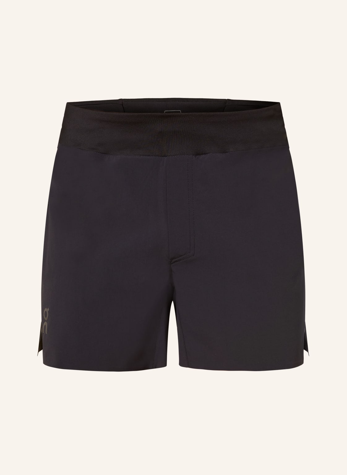 On 2-In-1-Laufshorts schwarz von On