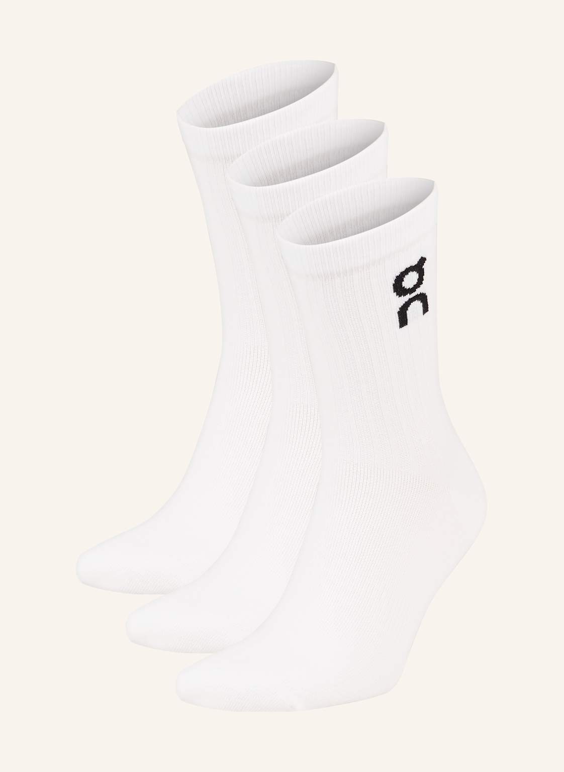 On 3er-Pack Sportsocken weiss von On