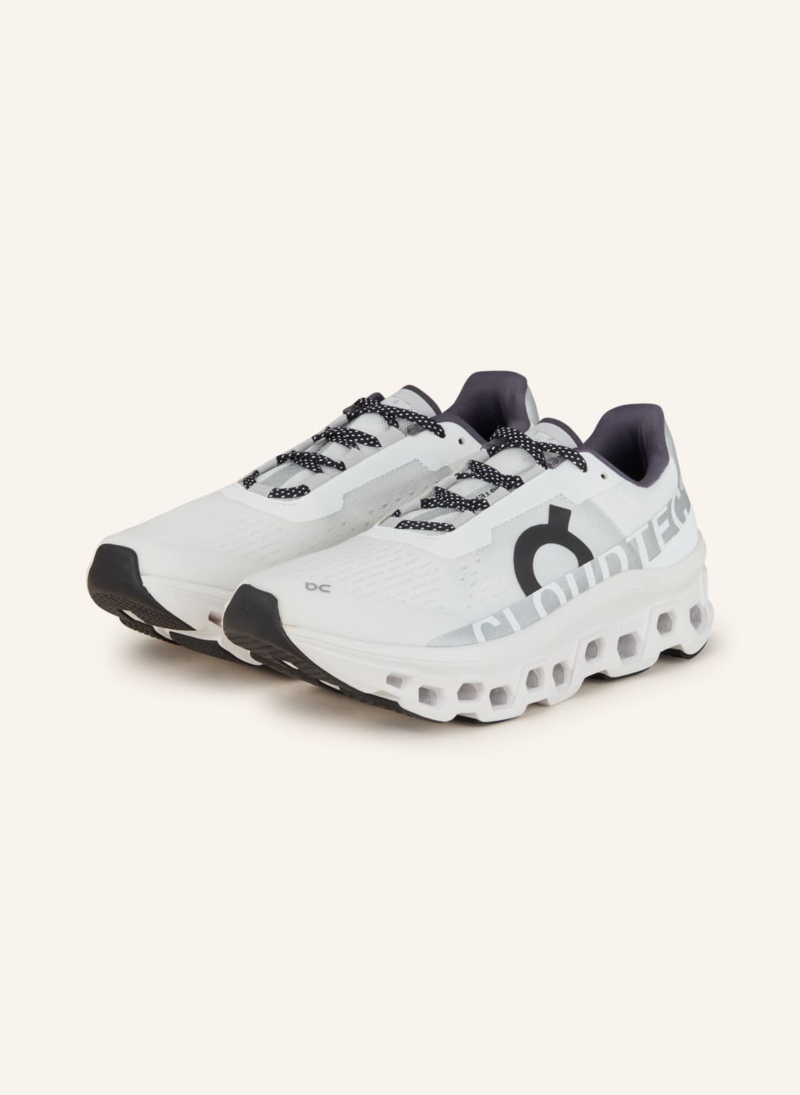 On Laufschuhe Cloudmonster weiss von On