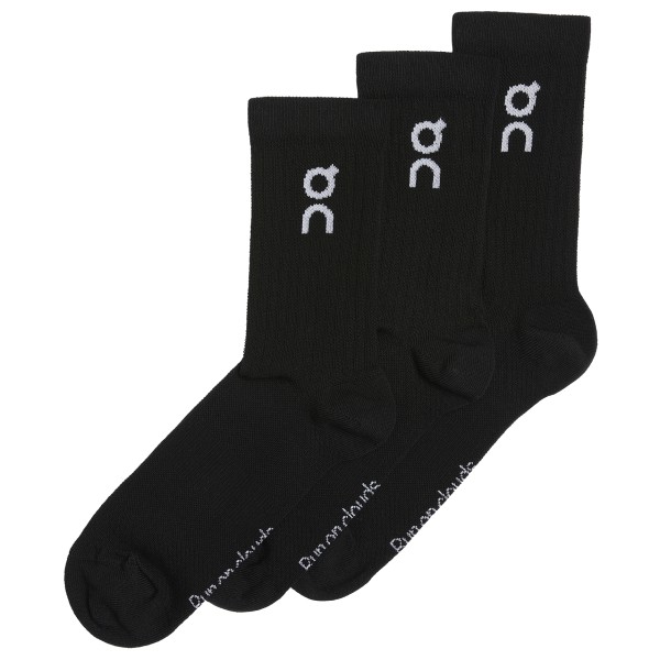 On - Logo Sock 3-Pack - Multifunktionssocken Gr L schwarz von On